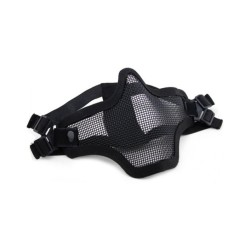 WOSPORT MASCHERA CON RETE METALLICA NERA