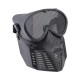 WOSPORT MASCHERA SMALL FLY UPGRADE CON RETE METALLICA NERA