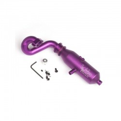 T MAXX 2.5 Marmitta Scarico + Collettore + Gommino traxxas IN LINEA anodizzato