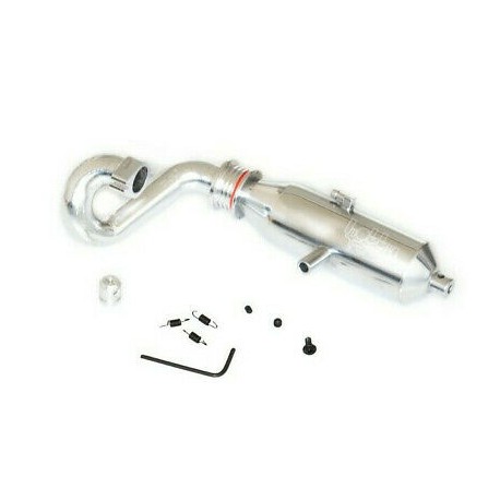 T MAXX 2.5 Marmitta Scarico + Collettore + Gommino traxxas IN LINEA anodizzato