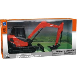 KUBOTA KX080-4 EXCAVATOR 1:18 Scale BY NEW RAY TOYS Construction ORANGE Toy