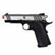 HFC PISTOLA A GAS HG-171S TACTICAL 1911 SILVER/NERO METAL SCARRELLANTE