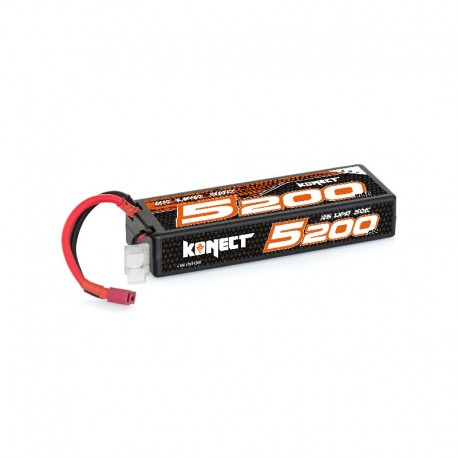 Konect Batteria Lipo 5200mah 7.4V 50C 2S1P 38.4Wh (Slim Pack Dean )