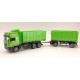 Truck Man F2000 Twin Dump Rimorchio Verde camion new ray scala 1:43