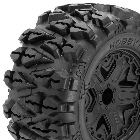 HT-462 RUOTE COMPLETE 12MM "TERRAMAX" 140/73 NERE  (1 coppia)