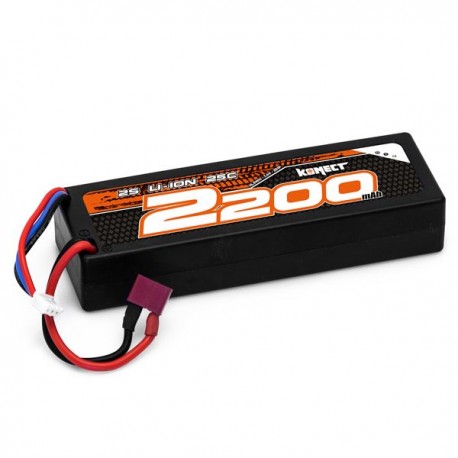 KONECT Batteria LIPO 2200MAH 7.4V 25C 2S1P 16.5WH (SLIM PACK DEAN )