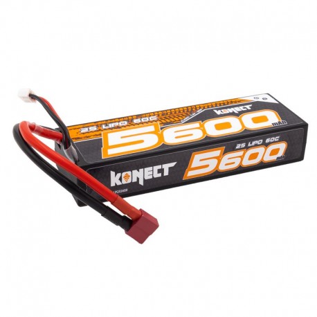 KONECT Batteria LIPO 5600MAH 7.4V 60C 2S1P 41.4WH (SLIM PACK DEAN )