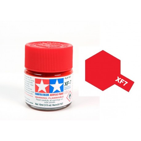 TAMIYA 81707 Flat Red XF-7 Acrilico