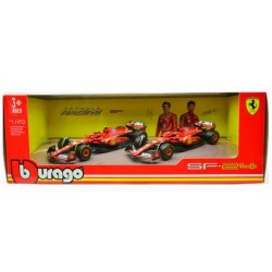 Ferrari SF-24 Set 1:43  - 55 Carlos Sainz + 16 Charles Leclerc - Burago