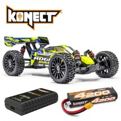 ROGUE Buggy 1:8 Brushless Giallo - PACK batterie e Nuovo caricabatterie -completa di Tutto