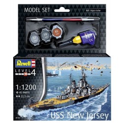 Model Set USS New Jersey  1:1200 colori e colla compresi