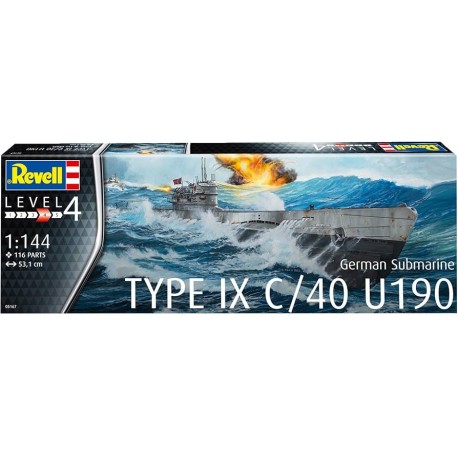 German Submarine Type IX C/40  U190 Revell Kit 1:144  art.05167