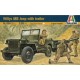 Italeri 314 1/35 Scale Military Model Kit WWII U.S Willys MB Jeep with Trailer