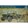 Italeri 314 1/35 Scale Military Model Kit WWII U.S Willys MB Jeep with Trailer