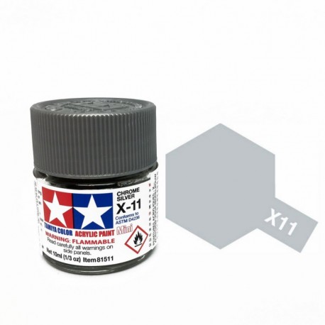 TAMIYA 81511 Argento Cromato x-11 Chrome Silver Acrilico