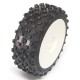 Gomme 1/8 OFF ROAD STAR PIN incollata su cerchio BIANCO con esagono 17