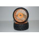 Gomme Bliss rc 1/8 Rally Game GT incollata su cerchio Arancione con esagono 17