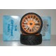 Gomme Bliss rc 1/8 Rally Game GT incollata su cerchio Arancione con esagono 17