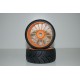 Gomme Bliss rc 1/8 Rally Game GT incollata su cerchio Arancione con esagono 17