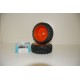 Gomme Bliss rc 1/8 OFF Road Star Pin incollata su cerchio Arancione con esagono 17