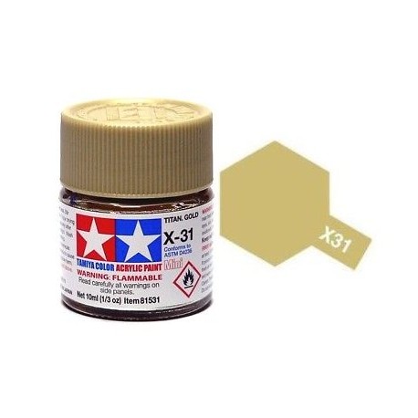 TAMIYA 81531 oro di titanio x-31 Titanium Gold Acrilico