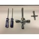 Offerta kit 2 CHIAVI CANDELA CROCE IN METALLO + cacciaviti attrezzi automodelli
