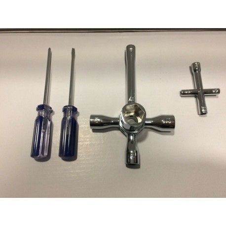 Offerta kit 2 CHIAVI CANDELA CROCE IN METALLO + cacciaviti attrezzi automodelli